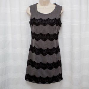 Charcoal Lace Career Dress